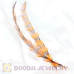 Thin Orange Dyed Bird Feather Hair Extension Wholesale
