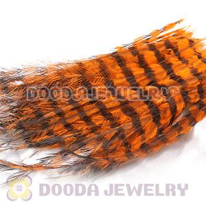 Thin Orange Dyed Bird Feather Hair Extension Wholesale