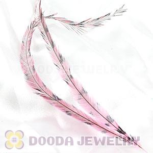 Pink Thin Striped Grizzly Bird Feather Hair Extension Wholesale