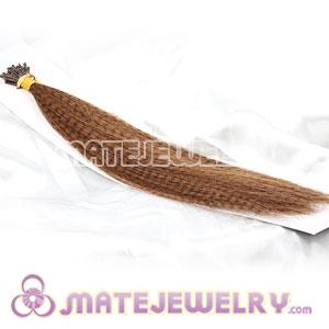 Wholesale Striped Synthetic Coffee Feather Hair Extension