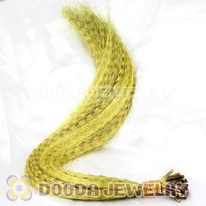 Striped Synthetic Yellow Feather Hair Extension Wholesale