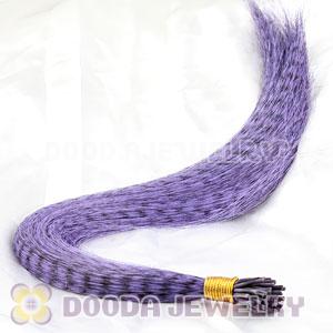 Striped Synthetic Purple Feather Hair Extension Wholesale