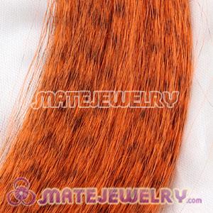 Wholesale Striped Synthetic Orange Feather Hair Extension