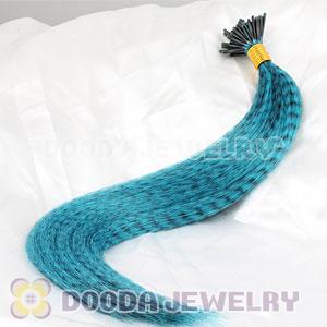 Striped Synthetic Blue Feather Hair Extension Wholesale