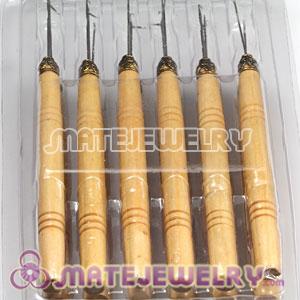 Wholesale Wooden Hair Extension Tool Kit 12PCS Wooden Pulling Needle
