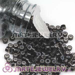 Black Silicone Micro Ring Beads For Hair Extension Wholesale 