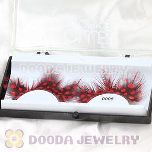 Fashion Radiant Red Feather False Eyelash Wholesale