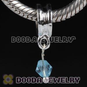 Wholesale European Style Silver Plated Alloy Beads Dangle Birthstone Charms