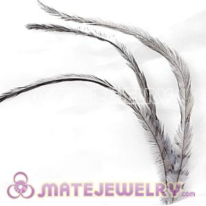 Wholesale Black Thin Striped Grizzly Bird Feather Hair Extension 
