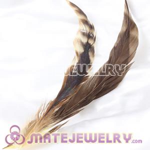 Wholesale Natural Grizzly Barred Plymouth Rock Rooster Feather Hair Extensions 