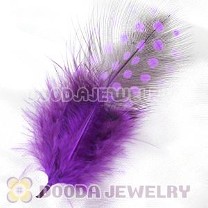 Purple Guinea Fowl Feather Hair Extensions Wholesale
