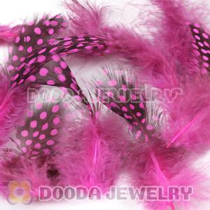 Magenta Guinea Fowl Feather Hair Extensions Wholesale