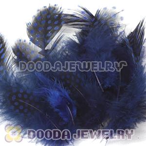 Ink Blue Guinea Fowl Feather Hair Extensions Wholesale