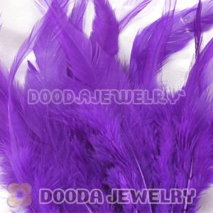 Purple Short Solid Rooster Feather Hair Extensions Wholesale