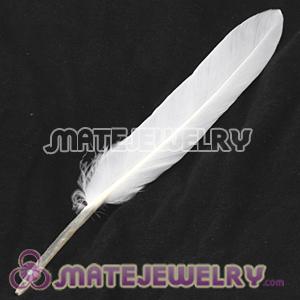 Snow White Goose Satinette Wing Feather Hair Extensions