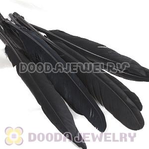 Black Goose Satinette Wing Feather Hair Extensions Wholesale