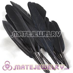 Black Goose Satinette Wing Feather Hair Extensions