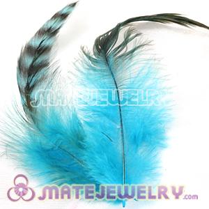 Wholesale Natural Striped Blue Grizzly Rooster Feather Hair Extensions 