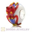 High Grade Murano Glass Frog Beads European Compatible 925 Silver Single Core