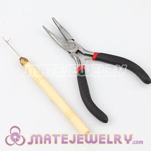 Stainless Clip Plier And Pulling Needle Feather Hair Extension Kit