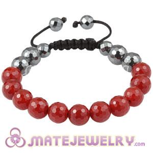 Fashion Tresor Bracelet With Faceted Agate And Hematite 