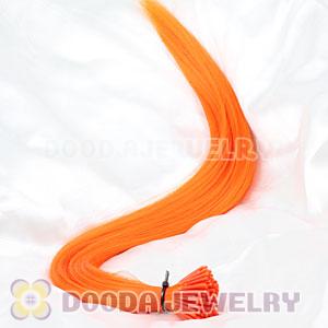 Fashion Orange Synthetic Feather Extension Wholesale