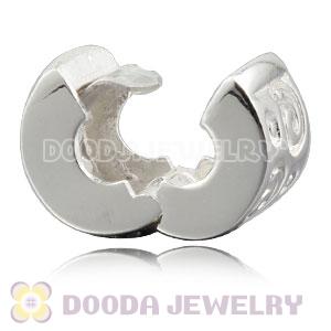 925 Sterling Silver European Style Tendril Clip Beads 