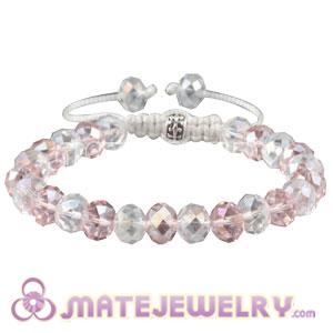 2011 Hottest Sambarla style Bracelets With Pink Faceted Crystal Glass Bead