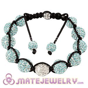 Sambarla Style Cyan Disco Ball Bead Fashion Alloy Crystal Bracelets 