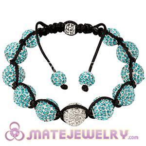 Sambarla Style Teal Disco Ball Bead Fashion Alloy Crystal Bracelets 