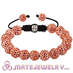 Fashion Sambarla Style Red Disco Ball Bead Alloy Crystal Bracelets 