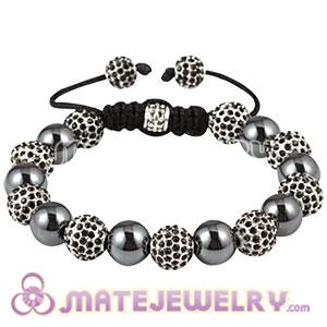 Fashion Sambarla Black Disco Ball Bead Bracelets With Hematite  