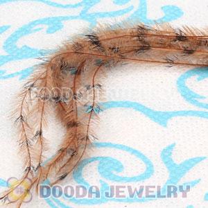 Grizzly Striped Ostrich Plumes Trim Feather Hair Extensions Wholesale