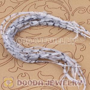 Grizzly Striped Ostrich Plumes Trim Feather Hair Extensions Wholesale