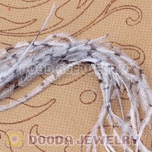 Grizzly Striped Ostrich Plumes Trim Feather Hair Extensions Wholesale