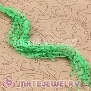 Wholesale Green Striped Ostrich Plumes Trim Feather Hair Extensions 