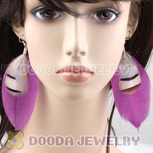Wholesale Red Tibetan Jaderic Bohemia Styles Flake Feather Earrings
