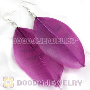 Wholesale Red Tibetan Jaderic Bohemia Styles Flake Feather Earrings