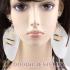 Wholesale White Tibetan Jaderic Bohemia Styles Flake Feather Earrings