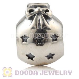 Sterling Silver Christmas Ball Beads With Olive Stone