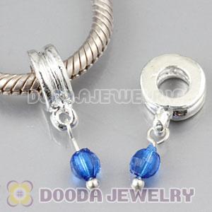 Wholesale European Style Silver Plated Alloy Beads Dangle Birthstone Charms