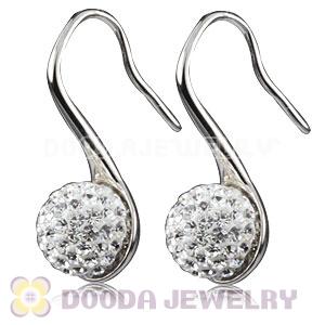 10mm Czech Crystal Ball Sterling Silver Hook Earrings Wholesale 