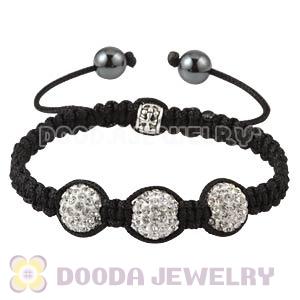 Handmade Style White Crystal TresorBeads Macrame Bracelet 
