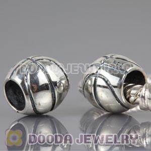 Solid Sterling Silver European Style basketball Beads and Charms