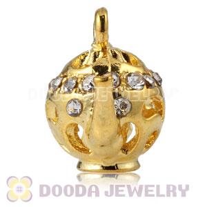 Fashion Gold Plated Alloy Teapot Pendants With Stones Wholesale