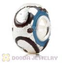 925 Silver Foil Glass Charm Beads Jewelry With Sterling Silver Single Core