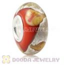 925 Silver Foil Glass Charm Beads Jewelry With Sterling Silver Single Core