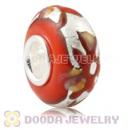 925 Silver Foil Glass Charm Beads Jewelry With Sterling Silver Single Core