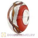 925 Silver Foil Glass Charm Beads Jewelry With Sterling Silver Single Core