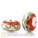 925 Silver Foil Glass Charm Beads Jewelry With Sterling Silver Single Core